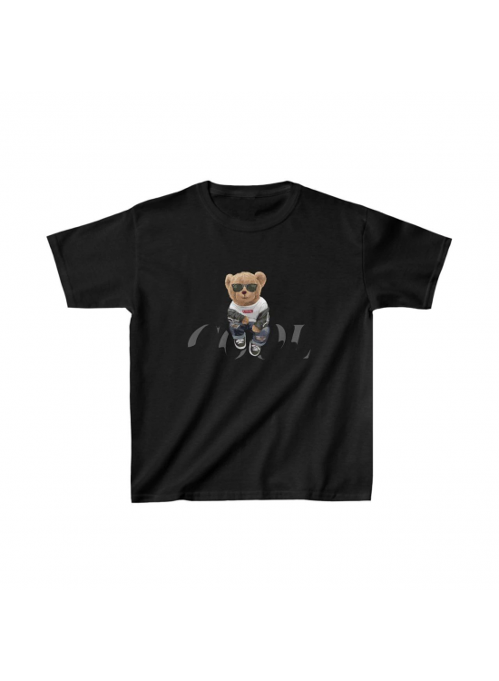 Unisex Çocuk Baskılı T-Shirt - Siyah Unisex Çocuk Baskılı T-Shirt - Siyah