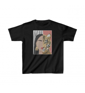 Unisex Çocuk Baskılı T-Shirt - Siyah
