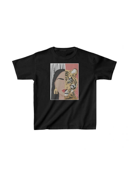 Unisex Çocuk Baskılı T-Shirt - Siyah Unisex Çocuk Baskılı T-Shirt - Siyah