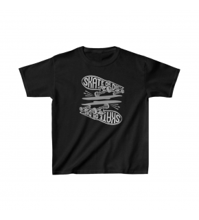 Unisex Çocuk Baskılı T-Shirt - Siyah