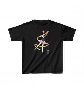 Unisex Çocuk Baskılı T-Shirt - Siyah