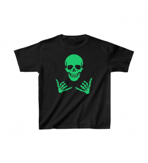 Unisex Çocuk Baskılı T-Shirt - Siyah