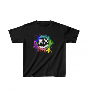 Unisex Çocuk Baskılı T-Shirt - Siyah