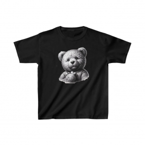 Unisex Çocuk Baskılı T-Shirt - Siyah