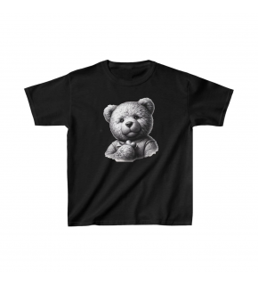 Unisex Çocuk Baskılı T-Shirt - Siyah