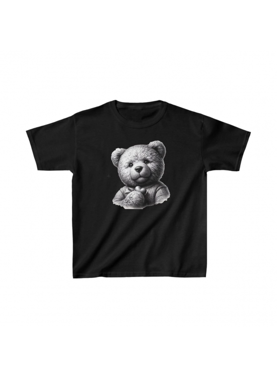 Unisex Çocuk Baskılı T-Shirt - Siyah Unisex Çocuk Baskılı T-Shirt - Siyah