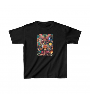 Unisex Çocuk Baskılı T-Shirt - Siyah
