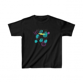 Unisex Çocuk Baskılı T-Shirt - Siyah
