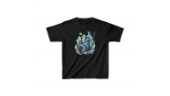 Unisex Çocuk Baskılı T-Shirt - Siyah