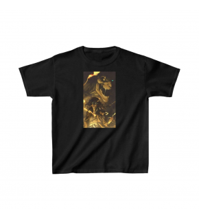 Unisex Çocuk Baskılı T-Shirt - Siyah