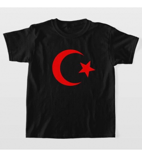 Unisex Çocuk Baskılı T-Shirt - Siyah