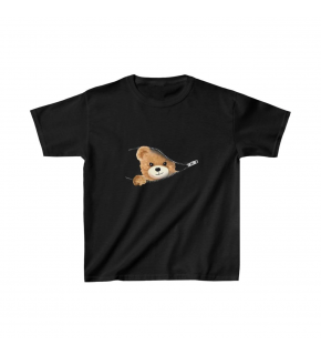 Unisex Çocuk Baskılı T-Shirt - Siyah