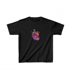 Unisex Çocuk Baskılı T-Shirt - Siyah