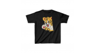 Unisex Çocuk Baskılı T-Shirt - Siyah