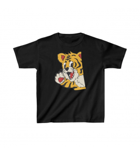 Unisex Çocuk Baskılı T-Shirt - Siyah