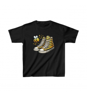 Unisex Çocuk Baskılı T-Shirt - Siyah