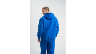 ERKEK 3 İplik Oversize Kapşonlu Basic SweatShirt Hoodie - Mavi