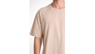 ERKEK Düz Tişört Bisikilet Yaka Kısa Kol Oversize T-shirt - Bej ERKEK Düz Tişört Bisikilet Yaka Kısa Kol Oversize T-shirt - Bej