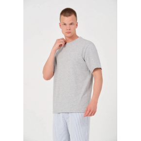 Erkek Düz T-Shirt Kısa Kol Bisiklet Yaka Regular Fit Rahat Kalıp Günlük Tişört - Gri