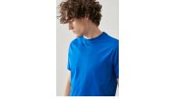 ERKEK Tişört Kısa Kol Düz Bisikilet Yaka Oversize T-shirt - Mavi ERKEK Tişört Kısa Kol Düz Bisikilet Yaka Oversize T-shirt - Mavi