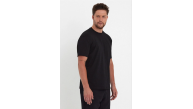 Erkek Düz T-Shirt Kısa Kol Bisiklet Yaka Regular Fit Rahat Kalıp Günlük Tişört - Siyah Erkek Düz T-Shirt Kısa Kol Bisiklet Yaka Regular Fit Rahat Kalıp Günlük Tişört - Siyah