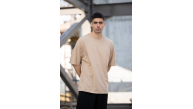 Erkek Düz T-Shirt Kısa Kol Bisiklet Yaka Regular Fit Rahat Kalıp Günlük Tişört - Bej Erkek Düz T-Shirt Kısa Kol Bisiklet Yaka Regular Fit Rahat Kalıp Günlük Tişört - Bej