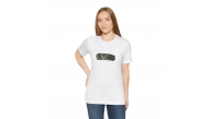 Kadın Bisiklet Yaka Baskılı kısa kol T-Shirt - Beyaz Kadın Bisiklet Yaka Baskılı kısa kol T-Shirt - Beyaz