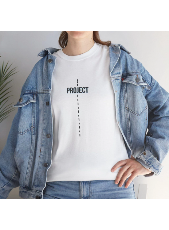 Kadın Bisiklet Yaka Baskılı Kısa kol T-Shirt - Beyaz Kadın Bisiklet Yaka Baskılı Kısa kol T-Shirt - Beyaz