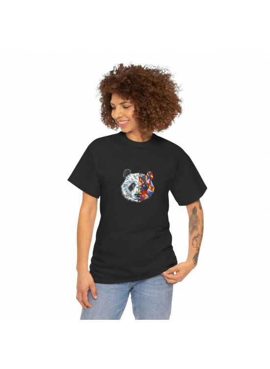 Kadın Bisiklet Yaka Baskılı Kısa kol T-Shirt - Siyah Kadın Bisiklet Yaka Baskılı Kısa kol T-Shirt - Siyah