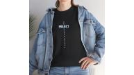 Kadın Bisiklet Yaka Baskılı Kısa kol T-Shirt - Siyah Kadın Bisiklet Yaka Baskılı Kısa kol T-Shirt - Siyah