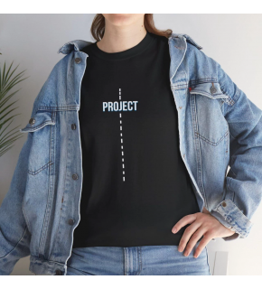 Kadın Bisiklet Yaka Baskılı Kısa kol  T-Shirt - Siyah