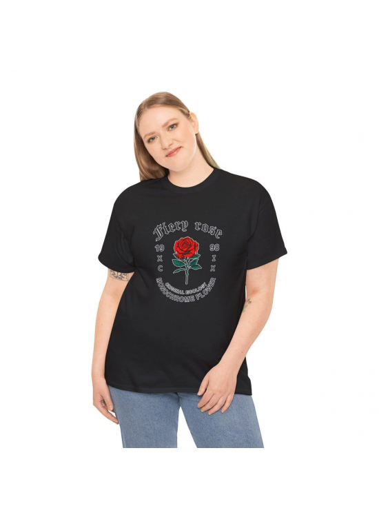 Kadın Bisiklet Yaka Baskılı Kısa kol T-Shirt - Siyah Kadın Bisiklet Yaka Baskılı Kısa kol T-Shirt - Siyah