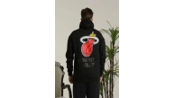 Erkek 3 İplik Pamuklu Kapüşonlu Baskılı Cepli Oversize Sweatshirt Hoodie - Siyah Erkek 3 İplik Pamuklu Kapüşonlu Baskılı Cepli Oversize Sweatshirt Hoodie - Siyah