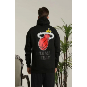 Erkek 3 İplik Pamuklu Kapüşonlu Baskılı Cepli Oversize Sweatshirt Hoodie - Siyah