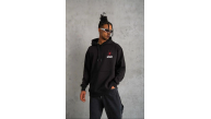 Erkek 3 İplik Pamuklu Kapüşonlu Baskılı Cepli Oversize Sweatshirt Hoodie - Siyah Erkek 3 İplik Pamuklu Kapüşonlu Baskılı Cepli Oversize Sweatshirt Hoodie - Siyah