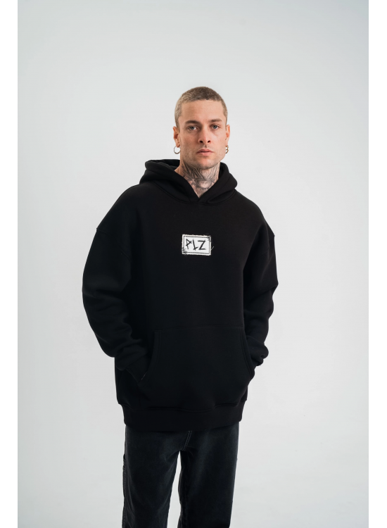 ERKEK 3 İplik Pamuklu Kapüşonlu Patchli Nakışlı Hoodie SweatShirt - Siyah ERKEK 3 İplik Pamuklu Kapüşonlu Patchli Nakışlı Hoodie SweatShirt - Siyah