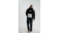 ERKEK 3 İplik Pamuklu Kapüşonlu Patchli Nakışlı Hoodie SweatShirt - Siyah ERKEK 3 İplik Pamuklu Kapüşonlu Patchli Nakışlı Hoodie SweatShirt - Siyah