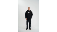 ERKEK 3 İplik Pamuklu Kapüşonlu Patchli Nakışlı Hoodie SweatShirt - Siyah ERKEK 3 İplik Pamuklu Kapüşonlu Patchli Nakışlı Hoodie SweatShirt - Siyah
