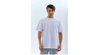 Erkek Düz Yazlık Kısa Kol Tişört Bisiklet Yaka Oversize T-Shirt - Beyaz Erkek Düz Yazlık Kısa Kol Tişört Bisiklet Yaka Oversize T-Shirt - Beyaz