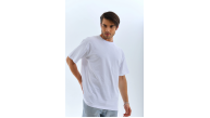 Erkek Düz Yazlık Kısa Kol Tişört Bisiklet Yaka Oversize T-Shirt - Beyaz Erkek Düz Yazlık Kısa Kol Tişört Bisiklet Yaka Oversize T-Shirt - Beyaz