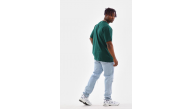 Erkek Düz Yazlık Kısa Kol Tişort Bisiklet Yaka Oversize T-Shirt - Koyu Yeşil Erkek Düz Yazlık Kısa Kol Tişort Bisiklet Yaka Oversize T-Shirt - Koyu Yeşil