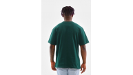 Erkek Düz Yazlık Kısa Kol Tişort Bisiklet Yaka Oversize T-Shirt - Koyu Yeşil Erkek Düz Yazlık Kısa Kol Tişort Bisiklet Yaka Oversize T-Shirt - Koyu Yeşil