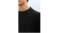 Erkek Düz Yazlık Kısa Kol Tişört Bisiklet Yaka Oversize T-Shirt - Siyah Erkek Düz Yazlık Kısa Kol Tişört Bisiklet Yaka Oversize T-Shirt - Siyah