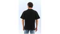 Erkek Düz Yazlık Kısa Kol Tişört Bisiklet Yaka Oversize T-Shirt - Siyah Erkek Düz Yazlık Kısa Kol Tişört Bisiklet Yaka Oversize T-Shirt - Siyah