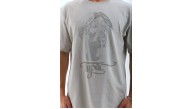 ERKEK Tişört TAŞ Detaylı Bisiklet Yaka  Kısa kol T-Shirt - Gri
