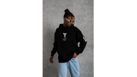 Erkek 3 İplik Pamuklu Kapüşonlu Kanguru Cepli Baskılı Oversize Hoodie Sweatshirt - Siyah Erkek 3 İplik Pamuklu Kapüşonlu Kanguru Cepli Baskılı Oversize Hoodie Sweatshirt - Siyah