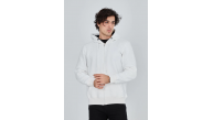 Erkek 3 İplik Pamuklu Kapüşonlu Tam Fermuarlı Cepli Hoodie Sweatshirt - Beyaz Erkek 3 İplik Pamuklu Kapüşonlu Tam Fermuarlı Cepli Hoodie Sweatshirt - Beyaz
