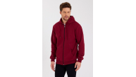 Erkek 3 İplik Pamuklu Tam Fermuarlı Kapüşonlu Kanguru Cepli Düz Hoodie Sweatshirt - Bordo Erkek 3 İplik Pamuklu Tam Fermuarlı Kapüşonlu Kanguru Cepli Düz Hoodie Sweatshirt - Bordo