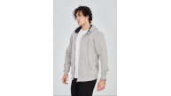 Erkek 3 İplik Pamuklu Kapüşonlu Tam Fermuarlı Cepli Hoodie Sweatshirt - Boyalı Gri Erkek 3 İplik Pamuklu Kapüşonlu Tam Fermuarlı Cepli Hoodie Sweatshirt - Boyalı Gri
