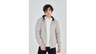 Erkek 3 İplik Pamuklu Kapüşonlu Tam Fermuarlı Cepli Hoodie Sweatshirt - Boyalı Gri Erkek 3 İplik Pamuklu Kapüşonlu Tam Fermuarlı Cepli Hoodie Sweatshirt - Boyalı Gri